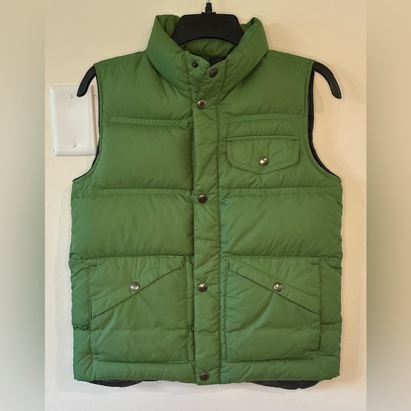 Lands End Kids Green Down Filled Puffer Vest Size Medium 10-12 - Picture 5 of 8